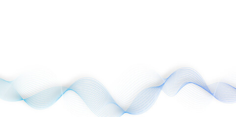 Leinwandbilder - 3011Smooth wave abstract vector background layout design.background image with dynamic curves.Abstract blue futuristic blend waves lines technology background and sound wave lines on white background.