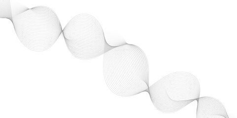 Leinwandbilder - 301Abstract grey, white smooth element swoosh speed wave modern stream background. Wave with lines created using blend tool. Abstract frequency sound wave lines and twisted curve lines background.	