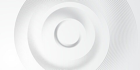 Leinwandbilder - Abstract background with grey gradient circle ring. Spiral sound wave rhythm line dynamic shape. abstract background, Vector illustration design for presentation, banner, cover, poster, texture Etc.