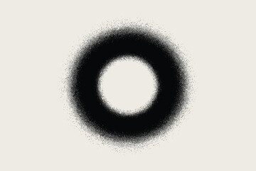 Poster - Abstract circular gradient on cream canvas creates a modern artistic backdrop for graphic design elements or minimalist presentations.