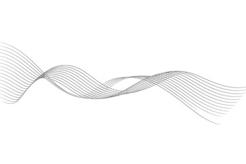 Poster - Abstract waves vector art represents a modern flowing design with subtle curves and a clean artistic expression for backgrounds.