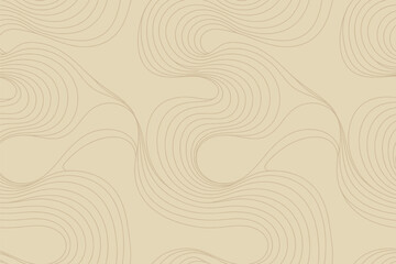Poster - A seamless pattern of flowing lines in a light beige color creating a wave like abstract background design