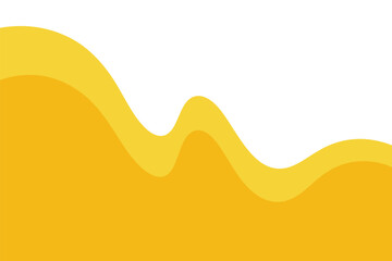 Poster - A wavy yellow and light yellow abstract design on a white background with smooth and flowing lines art