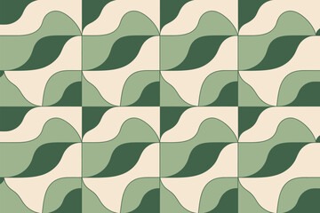 Poster - Serene abstract backdrop featuring a calming palette of greens and creams, creating an inviting, organic, seamless composition.