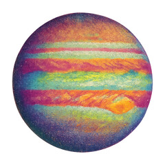 Wall Mural - png colorful abstract planet illustration.