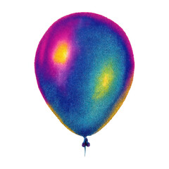 Canvas Print - png colorful textured balloon illustration.