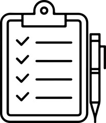 Poster - Checklist clipboard with pen and completed tasks marked by checkmarks