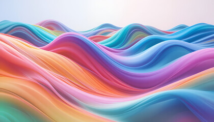 Aufkleber - Gentle waves of blended vibrant colors create a smooth and flowing gradient design, perfect for adding a dynamic touch to any project.