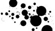 © Asma  - Black circles and dots create an abstract pattern on white background