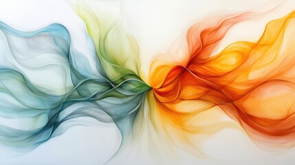 Wall Mural - colorful abstract smoke background, swirling patterns and ethereal textures for design
