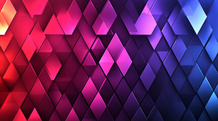 Abstract geometric pattern of vibrant, interlocking rhombus shapes