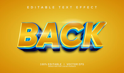 Poster - back vector text effect with modern style design