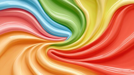 Leinwandbilder - Dynamic flow of colors, a vibrant abstract background with wavy lines