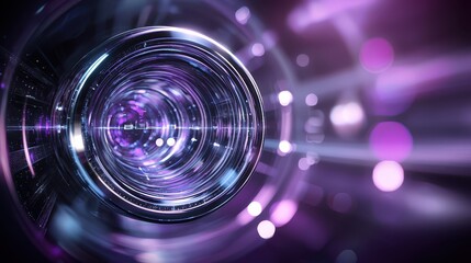 Leinwandbilder - Abstract technology background with dynamic light effects for digital and futuristic projects