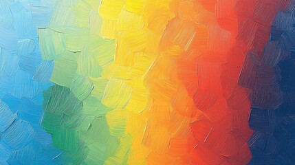 Leinwandbilder - A colorful painting of rainbow, vibrant and vivid depiction of the spectrum in art