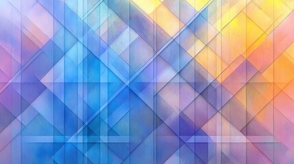 Leinwandbilder - Colorful triangles abstract geometric background, a vibrant and modern design