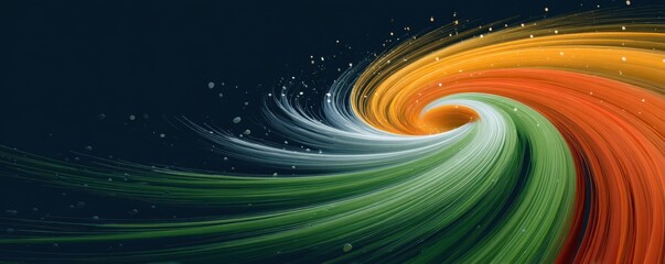 Poster - Colorful abstract swirl pattern in dynamic flowing motion