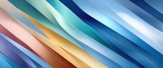 Poster - Colorful abstract waves forming a dynamic and vibrant artistic composition