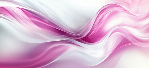 Aufkleber - Abstract pink and white wave patterns creating a soft, flowing background design.