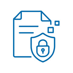 Fototapete - Internet Security Icon featuring a document and shield design  