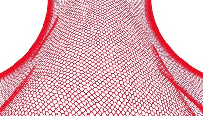 Abstract Red Netting on White Background: A Graphic Texture and Design