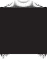 Leinwandbilder - Square blend emblem curved line with frame