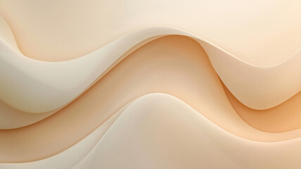 Poster - Soft beige abstract waves background with smooth curves and gentle gradients.