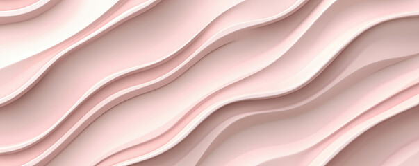 Poster - Abstract wavy pink background with smooth curves and layers for design purposes.