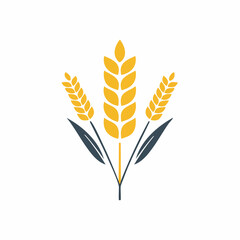 simple abstract Cereal icon, wheat ears