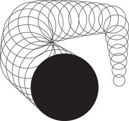 Leinwandbilder - Digital motion stripe line round circle design