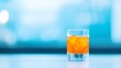 © Mesh Binology - Orange Cocktail with Ice Cubes, Refreshing Summer Drink