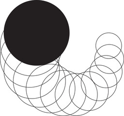 Leinwandbilder - Digital motion stripe line round circle design