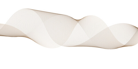 Poster - beige wave design creates flowing and dynamic visual effect on a white background, adding a touch of elegance and modern style
