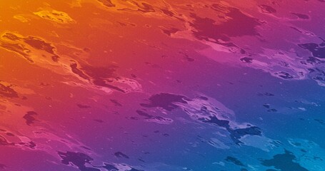 Poster - Abstract gradient background with a flowing texture. The colors range from orange to blue, creating a vibrant and eye-catching visual effect. Perfect for backgrounds.
