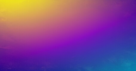 Poster - A smooth gradient from yellow to pink to purple to blue, with a slightly textured appearance.  Ideal for use as a background or wallpaper.