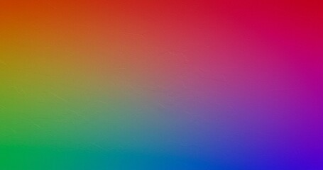 Poster - A vibrant rainbow gradient background featuring smooth transitions between red, orange, yellow, green, blue, and purple hues. The background has a subtle texture.