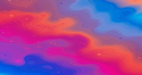 Poster - Vibrant abstract background featuring smooth layered gradients in hues of pink, orange, and blue. The design evokes a sense of depth and fluid movement, perfect for modern visuals.