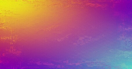Poster - Abstract background with a grunge texture and colorful gradient from yellow to purple and blue, creating a vibrant and worn effect.