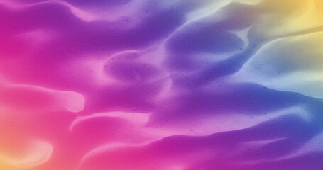 Poster - A vibrant, textured background with gradients of yellow, pink, purple and blue. The image features flowing shapes and a slightly grainy texture.