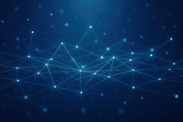 Fototapete - Digital Web: A network of interconnected dots and lines, representing the complex and dynamic nature of digital connectivity, data flow and information exchange.