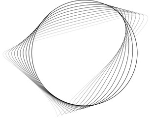 Leinwandbilder - Circle liquid with blend line halftone use for badges, tag, label, logo