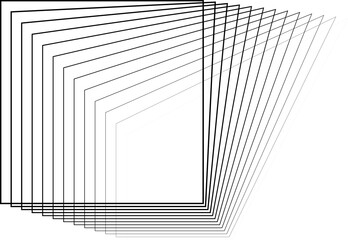Leinwandbilder - Square geometric with line created using blend effect. Technology and digital concept