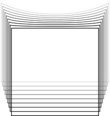 Leinwandbilder - Square geometric with line created using blend effect. Technology and digital concept