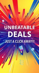 Poster - Abstract dynamic background with geometric shapes and vibrant gradients