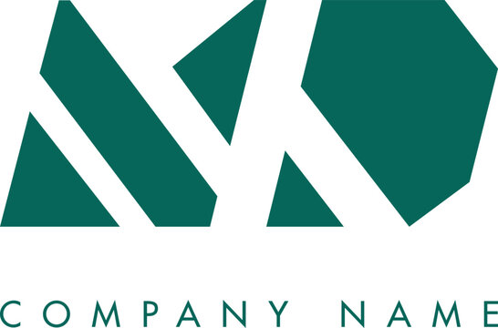 Creative Abstract Initial ND Letter Logo Design