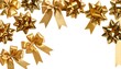 © Rung - Gold bows arranged in a corner frame