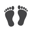 © azad - Human Footprints Icon, Barefoot Imprints, Walking Steps, Path, Journey Symbol