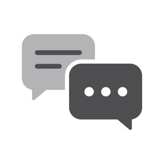 Leinwandbilder - Chat bubble icon vector, conversation and message communication symbol, speech dialogue graphic