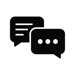 Leinwandbilder - Chat bubble icon vector, conversation and message communication symbol, speech dialogue graphic
