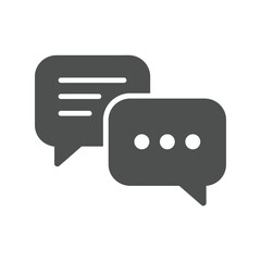 Leinwandbilder - Chat bubble icon vector, conversation and message communication symbol, speech dialogue graphic